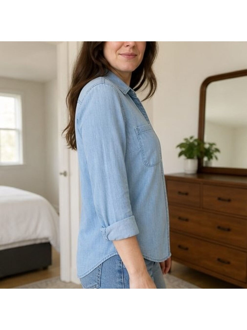 Cream Ruffle Blouse - Picture 3 of 6